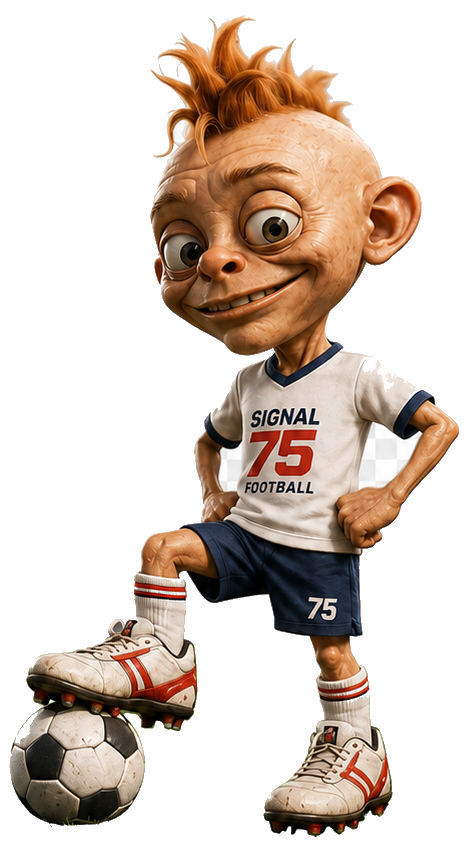 Siggy, the Signal 75 Football mascot